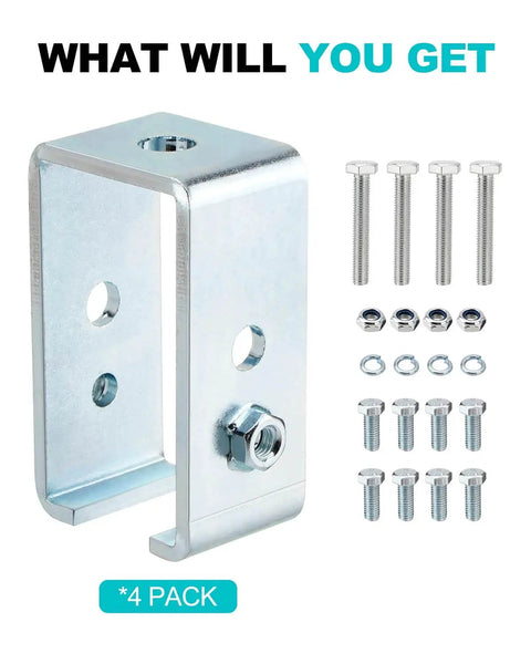 Organize and secure heavy items with a durable stainless steel hanger bracket designed for 1-5/8 inch UNISTRUT channels, supporting up to 1300 lbs and featuring side threaded holes for added stability and safe, easy hanging.