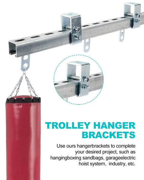 Organize and secure heavy items with a durable stainless steel hanger bracket designed for 1-5/8 inch UNISTRUT channels, supporting up to 1300 lbs and featuring side threaded holes for added stability and safe, easy hanging.