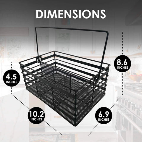 Stainless Steel Utensil Basket,Dishwasher , Flatware Basket, Kitchen, Countertop, Office, Camping, Outdoors, 4-Compartment, Black dimensions