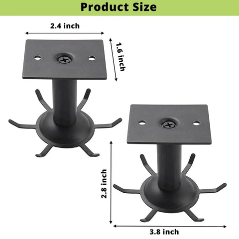 Utensil Hooks, 2 Pack Under Cabinet Utensil Rack Hangers 360 Rotatable Kitchen Utensil Hooks size details