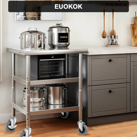 Utility cart in kitchen with stainless steel appliances and 3 Inch Expanding Stem Caster Wheels Set Of Four With Side Brake For Utility Carts Shopping Carts And Furniture Legs Heavy Duty Replacement Wheels Fits Three Quarter Inch And Seven Eighth Inch Round Tube Diameters Includes Wrench Nuts Washers And Rubber.