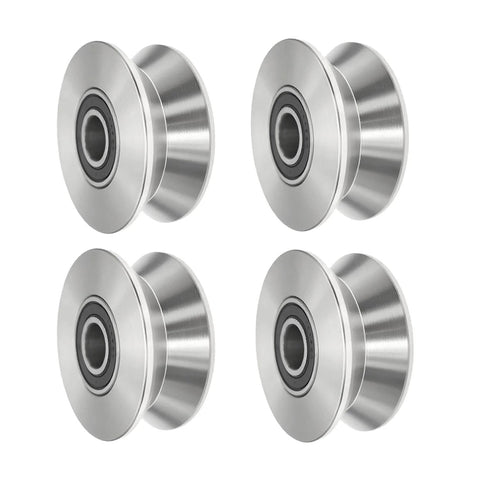 ✝️ Sliding Gate Wheel Stainless Steel V Groove Wheel Heavy Duty Conveyor Rollers Industrial Caster Ball Bearing Pulley