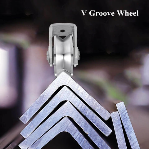 2pcs V Groove Wheel Stainless Steel Heavy Duty Wire Rope Pulley Block Sliding Gate Rollers Double Bearing Plate Caster Solid Track Rollers Wheels Fence Gate Wheel on metal track