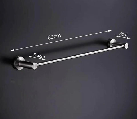 Premium Stainless Steel Kitchen Tool Utensil Organizer Rack with Movable Hooks for Pan Pot, Wall Mount, side view, 24" length