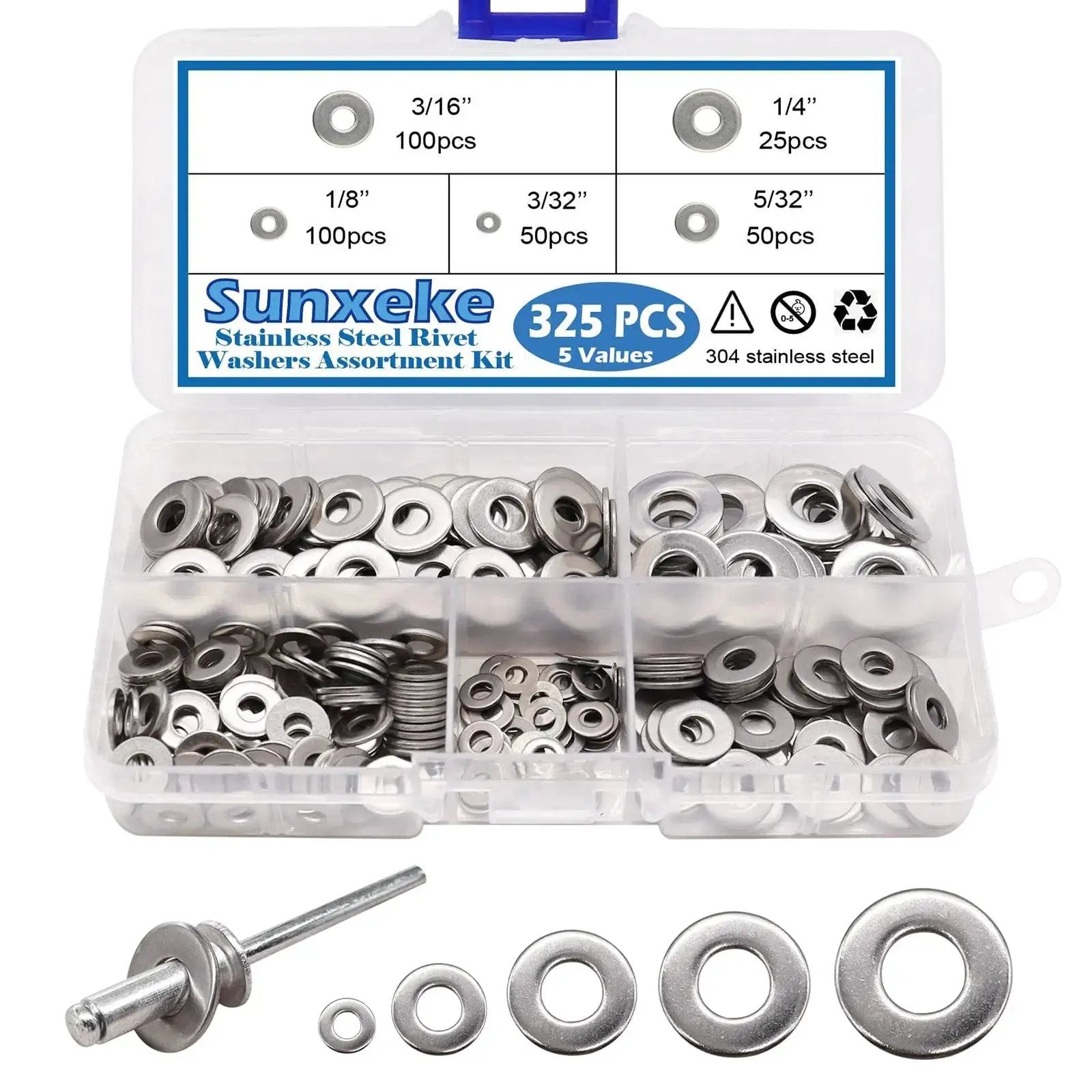 Stainless Steel Washer Set For Blind Rivets 325 Pcs 🍁 ...