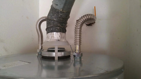 Installed 2 Pack Heavy Duty Stainless Steel Corrugated Water Flex Connectors With Extra Thick Washers For Water Heaters Lead Free Tankless