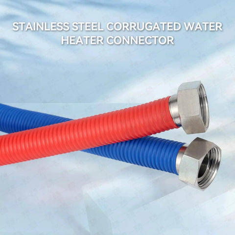 48 Inch Flexible Stainless Steel Corrugated Water Heater Connector Three Quarter Inch FIP To Three Quarter Inch FIP