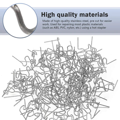 Plastic Welding Staples Kit 1000 Pieces For Auto Body Repairs Stainless Steel Staples 0.8mm And 0.6mm for ABS PVC Nylon
