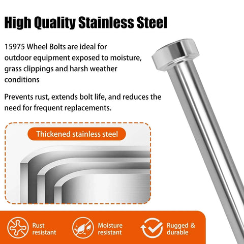 Stainless steel bolt benefits, highlighting rust resistance, moisture resistance, and durability for outdoor equipment.