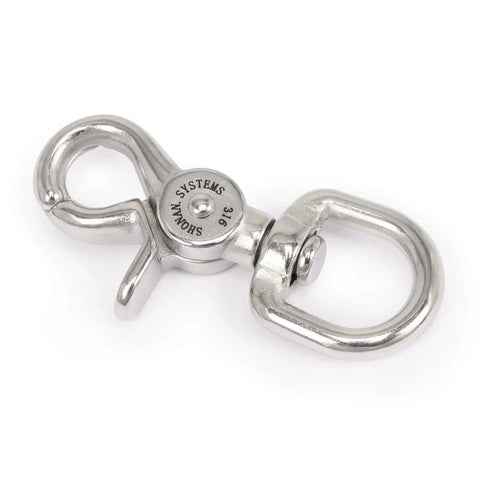 2.65 Inch Trigger Snap Hooks Marine Grade Stainless Steel 316 Swivel Snap Hooks With 100 Lb Capacity Two Pack Lobster Claw Clips