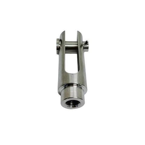 Stainless T316 Right Hand Threaded Yoke End Three Eighths Inch 4 Pack 1200 Lbs front view
