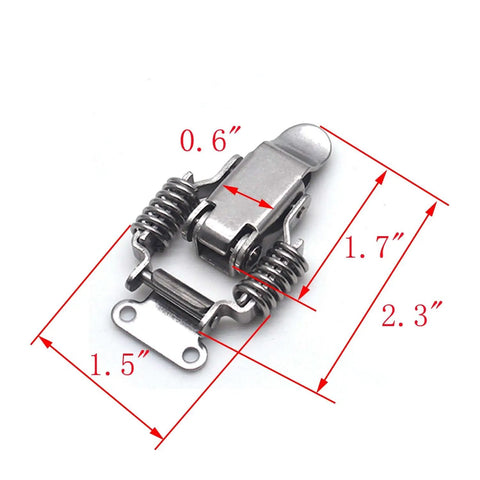 Stainless Steel Toggle Latch With Compression Spring Draw Latch Clamp 2.6 Inch Length Six Pack for cabinets and boxes.