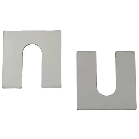 8 Pack 304 Stainless Steel U Shaped Adjustment Shims 50X50X2MM Slotted Horseshoe Washers for Mechanical Leveling
