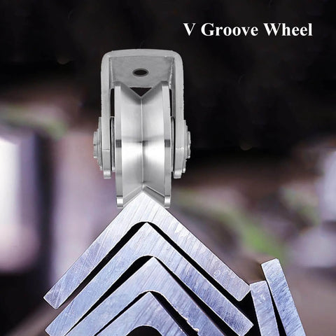 V Groove Wheel Stainless Steel Heavy Duty Wire Rope Pulley Block Sliding Gate Rollers front view