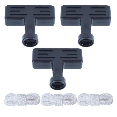 Starter Handle Rope Set For Honda GX270 GX340 GX390 GX420 GX610 GX620 Engines Replacement Pull Rope, 3 handles and ropes