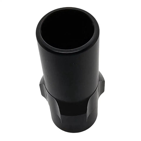 Top view of Steel 3 Lug Threaded Adapter 1/2x28 RH CNC Machined Black Oxide, showing the secure 3-lug design and black finish.