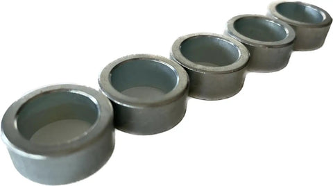 Five Eighths Inch Inner Diameter Steel Bolt Spacer With Seven Eighths Inch Outer Diameter And Three Eighths Inch Length Zinc Plated DOM Tubing Chamfered Edges Slips Over Five Eighths Bolt Made In California USA Great For Spacing And Bump Clearance