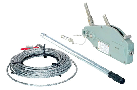 CP-15 Steel Long Reach Cable Puller 1500 Lb Capacity with 42 Inch Frame, cable, and bar for long distance horizontal pulls