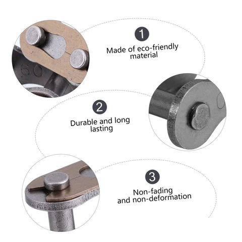 10 Pieces Heavy Duty Roller Chain Connecting Links Set For Chain Connectors And Roller Chains In Steel Connecting Link Buckle