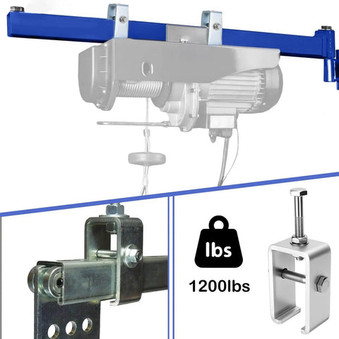 Heavy-duty steel channel trolley hanger bracket supports up to 1200 lbs on 1-5/8 inch strut channel, ideal for hoists