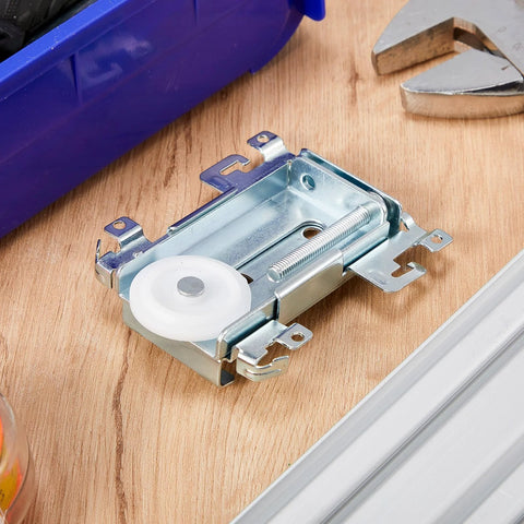 Four Pack Sliding Mirror Closet Door Rollers Steel-Framed Bottom Mount Replacement For Mirror Wardrobe 1-7/16 Inch Wheel