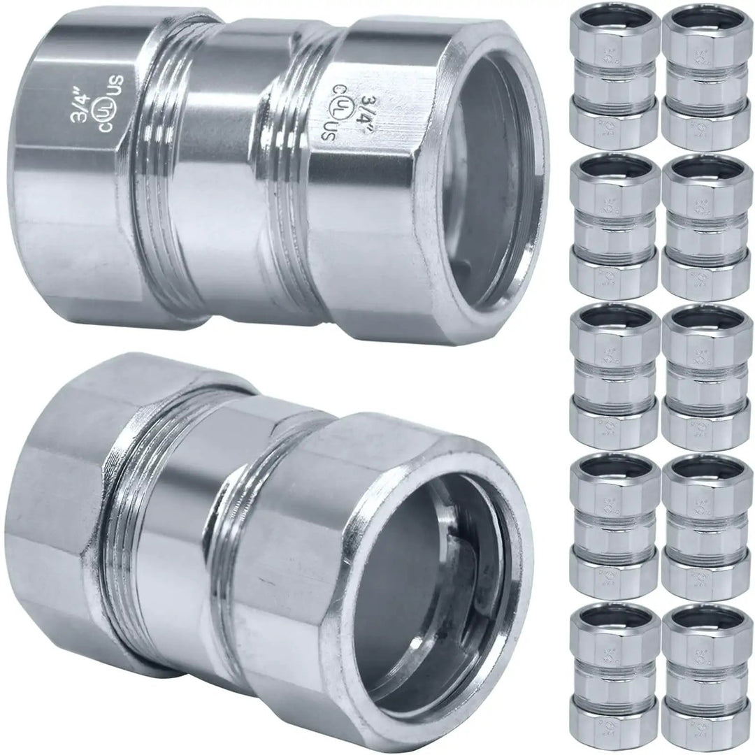 Ten Pack Steel Compression Rigid Coupling Three Quarte...