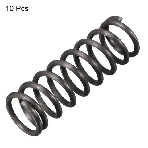 Compression Spring 1.2mm Wire Diameter, 10mm Outer Diameter, 30mm Free Length Steel Extension Spring, Black Finish, Set Of 10