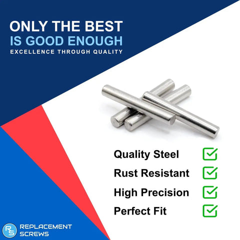 Ivar Shelf Dowel Pins Replacement Pack Of 24 6x40mm Compatible With IKEA Part 101324 for IVAR Bookshelf, quality steel, rust resistant