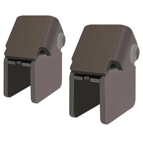 Two Pack Heavy Duty Steel Dump Truck Trailer Hinges Compatible With Two Inch Rectangular Tube Up To Six Inch Or Wider
