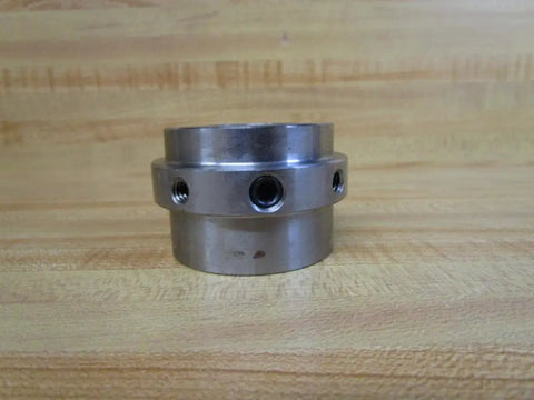 Front view of 1/1250 Inch Bore 2 Inch Outer Diameter Flanged Bore Hub With Keyway And Set Screws, Steel, 6600 RPM, Built Tough Heavy Duty Industrial Grade Coupling Hub, Part 7300255.