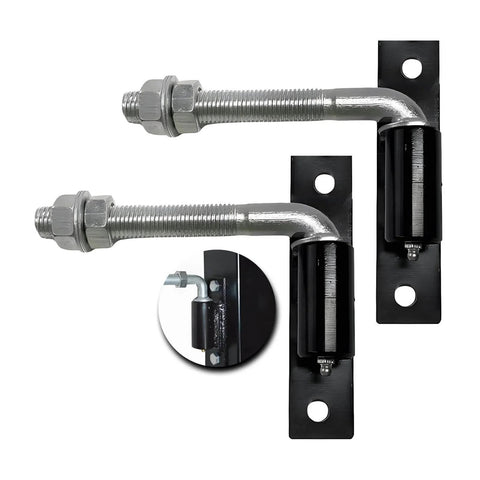 2 Pack Steel J Bolt Hinges With Plate Heavy Duty Welded Hinges For Doors Gates And Driveway Gates Ideal For Welding On Larger Iron Or Steel Gates