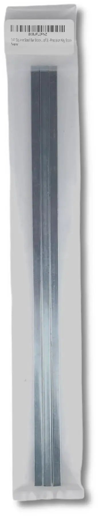 Packaged One Quarter Inch By One Quarter Inch By Twelve Inch Square Steel Key Stock Bar Zinc Coated Cold Drawn Steel Oversized Precision Key Stock Pack Of Three For Machinists And Fabricators In Industrial Projects Beefy Heavy Duty Grade