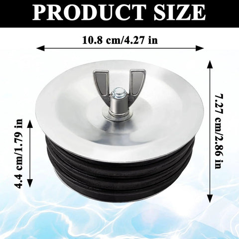 Steel Mechanical Test Plug For Sewer Cleanouts 4 Inch Heavy Duty Pipe Expansion Plug With Galvanized Screw And Wing Nut