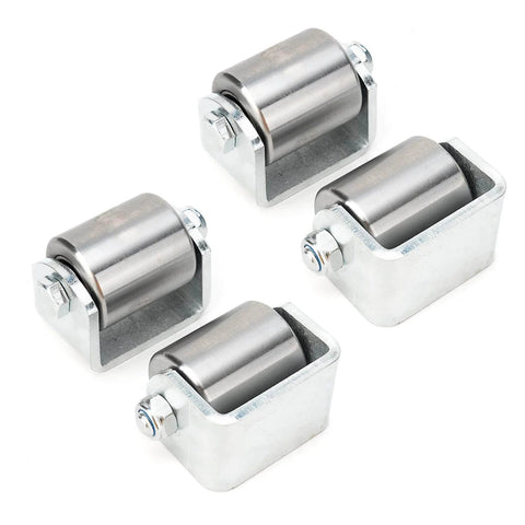 4 Steel Micro Rollers, 2 Inches Roller Heavy Duty Steel Wheel Fit for RV Trailers designed for smooth motion, set of four