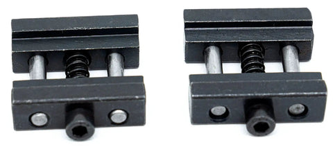 2 Piece Set Steel Milling Machine Vise Quick Clamp Work Stop For Half Inch To One Inch Jaws With Hardened Steel Body And Dual Guide Pins