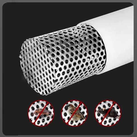 Front view of Durable 304 Stainless Steel Perforated Sheet With 0.06 Inch Holes And 0.02 Inch Thickness for solid ventilation and filtration