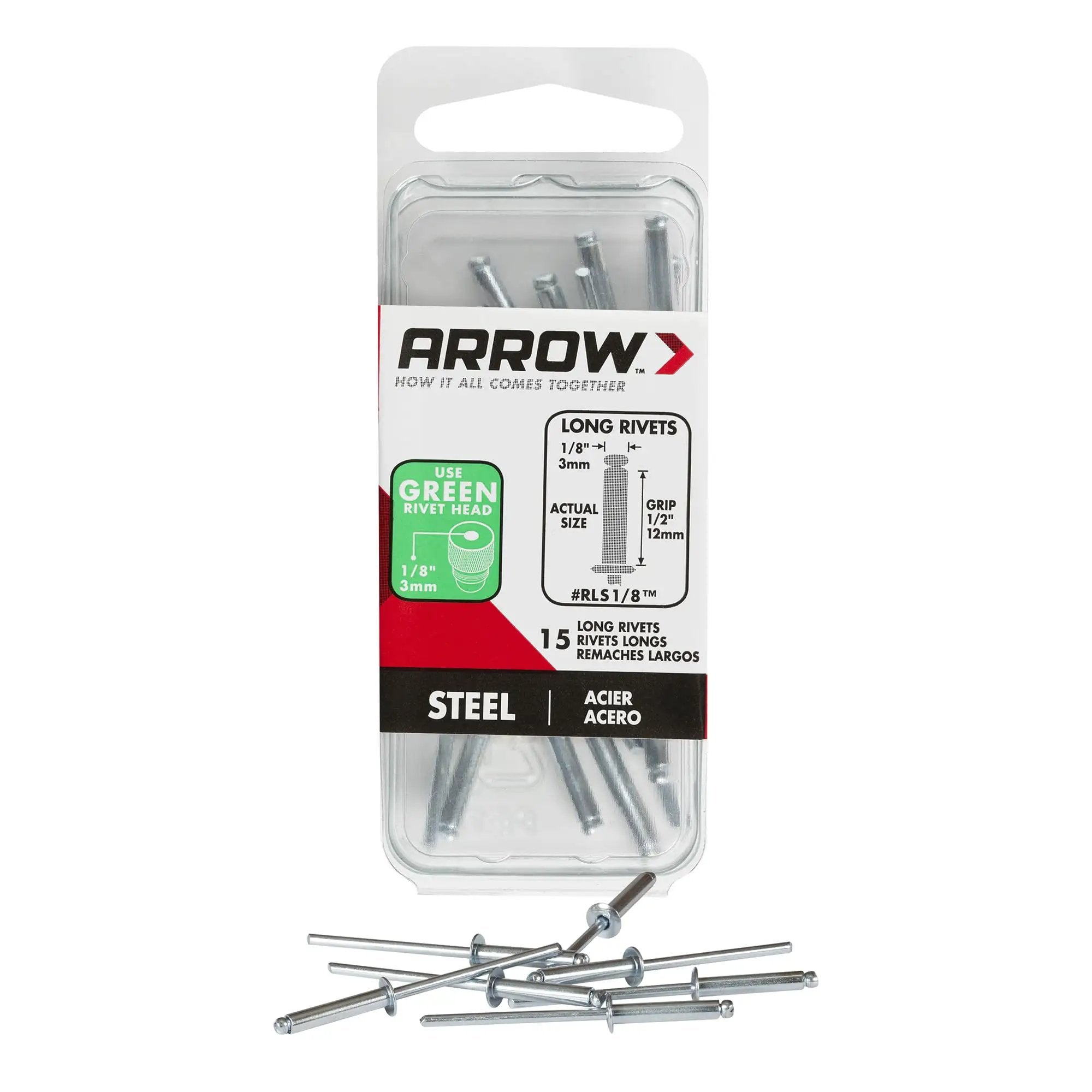 Long Steel Pop Rivets One Eighth Inch For Metal Fabric...