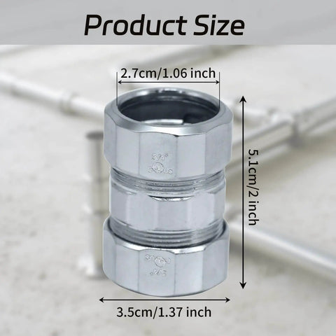 Ten Pack Steel Compression Rigid Coupling Three Quarter Inch Zinc Plated Steel Threadless Coupling With Spring Coil Solid