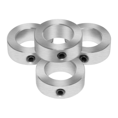 Silver metal collar rings, 4-pack utility hardware, steel material, part of the ✝️ 4-Pack Utility Cart 15.875 mm Platform Size Steel Frame