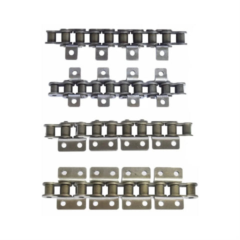 Image of 1.5 Meter Short Pitch Roller Conveyor Chain With K1 K2 Attachments For Transmission Steel 12A 16A 20A 24A Inner Size