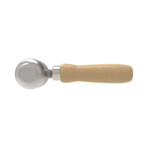 Side view of Heavy Duty Steel Seam Roller With 2 Inch By 2 Inch Radius End For Construction Use Built Tough With Enclosed Bearings