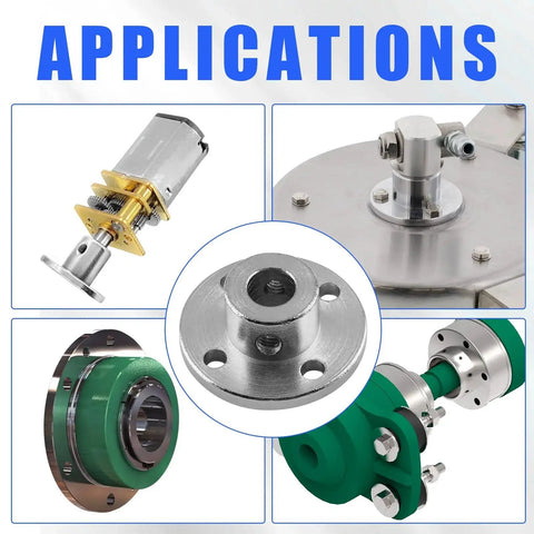 Applications of Four Pack 8mm Flange Shaft Couplings With 16mm Body And 8mm Bore 16mm Outer Diameter 13mm Total Height And 24mm Pedestal Spacing