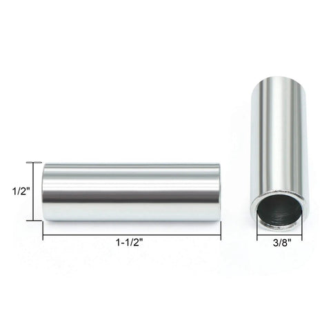 Durable Seamless Steel Spacer Kit Ten Pack With Three Eighth Inch ID And One Half Inch OD One And One Half Inch Long Zinc Plated For Corrosion Resistance Silver Finish Wulankd