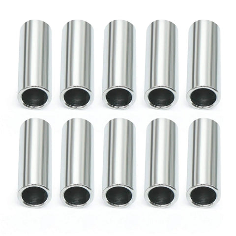 Durable Seamless Steel Spacer Kit Ten Pack With Three Eighth Inch ID And One Half Inch OD One And One Half Inch Long Zinc Plated For Corrosion Resistance Silver Finish Wulankd