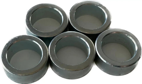 Five Eighths Inch Inner Diameter Steel Bolt Spacer With Seven Eighths Inch Outer Diameter And Three Eighths Inch Length Zinc Plated DOM Tubing Chamfered Edges Slips Over Five Eighths Bolt Made In California USA Great For Spacing And Bump Clearance