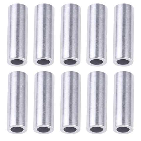 10 Pack Steel Spacers 3/8 Inch Inner Diameter 1/2 Inch Outer Diameter 1-1/2 Inch Length Round Bushing Screw Standoff Spacer