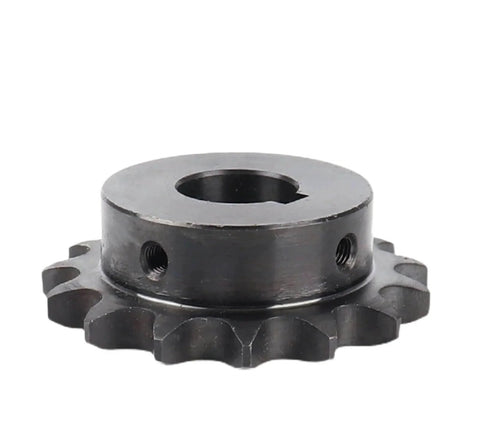 Steel Motor Drive Gear 04C Chain Gear 40 Tooth 12 7mm Keyway Bore Industrial Sprocket Wheel shown in side view