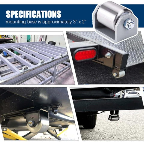 ✝️ 2.4" Heavy Duty Steel Weld-On Trailer Rollers (4-Pack) mounted on RV and motorhome for smooth motion and stable alignment