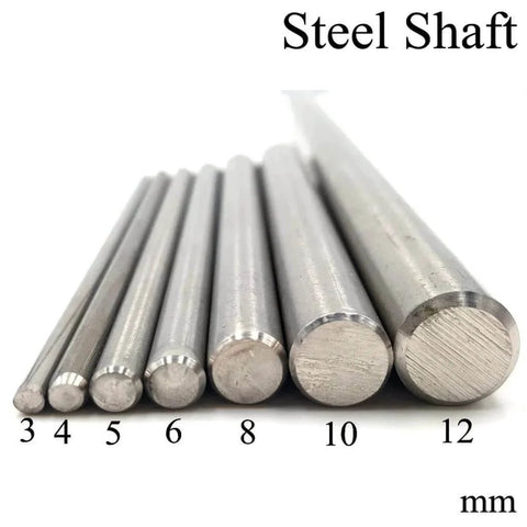 2 Pack Steel Transmission Shafts 2mm 3mm 4mm 5mm 6mm 8mm 10mm Diameter 100mm Length For DIY Motor Drive Toy Models in various diameters