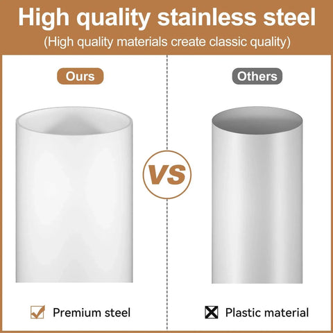 Comparison of premium stainless steel and plastic in Sliding Glass Door Security Bar, Patio Door Barricade Security Bar, Apartment BarSliding Door Security Bar.